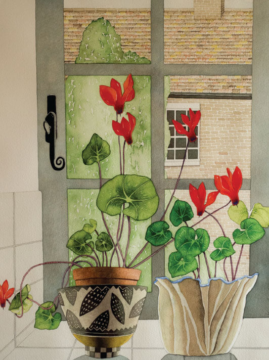 Cyclamen Window II by Vera Rosenberry